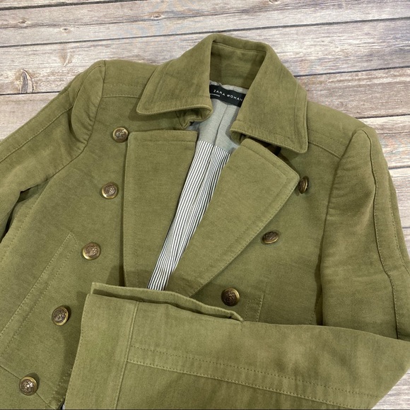 🔥Zara Jacket Olive Size S - Picture 2 of 9